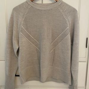 Athleta grey merino wool sweater